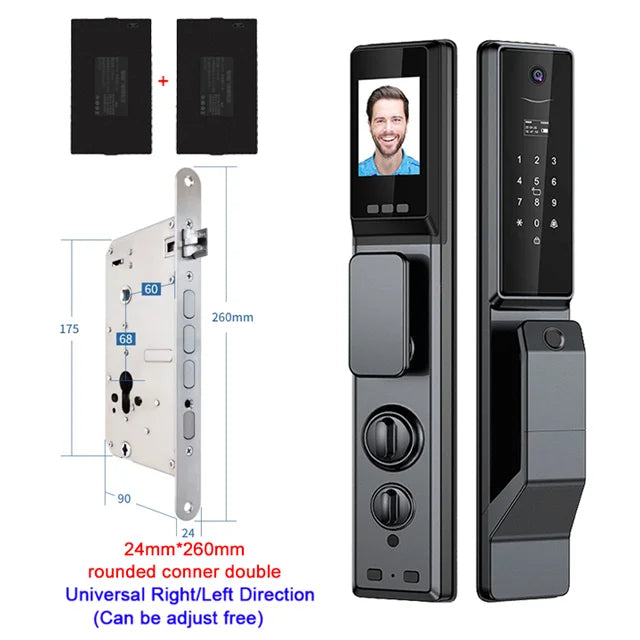 YKESDLC Waterproof Outdoor Smart Lock Fingerprint Alexa Camera WiFi