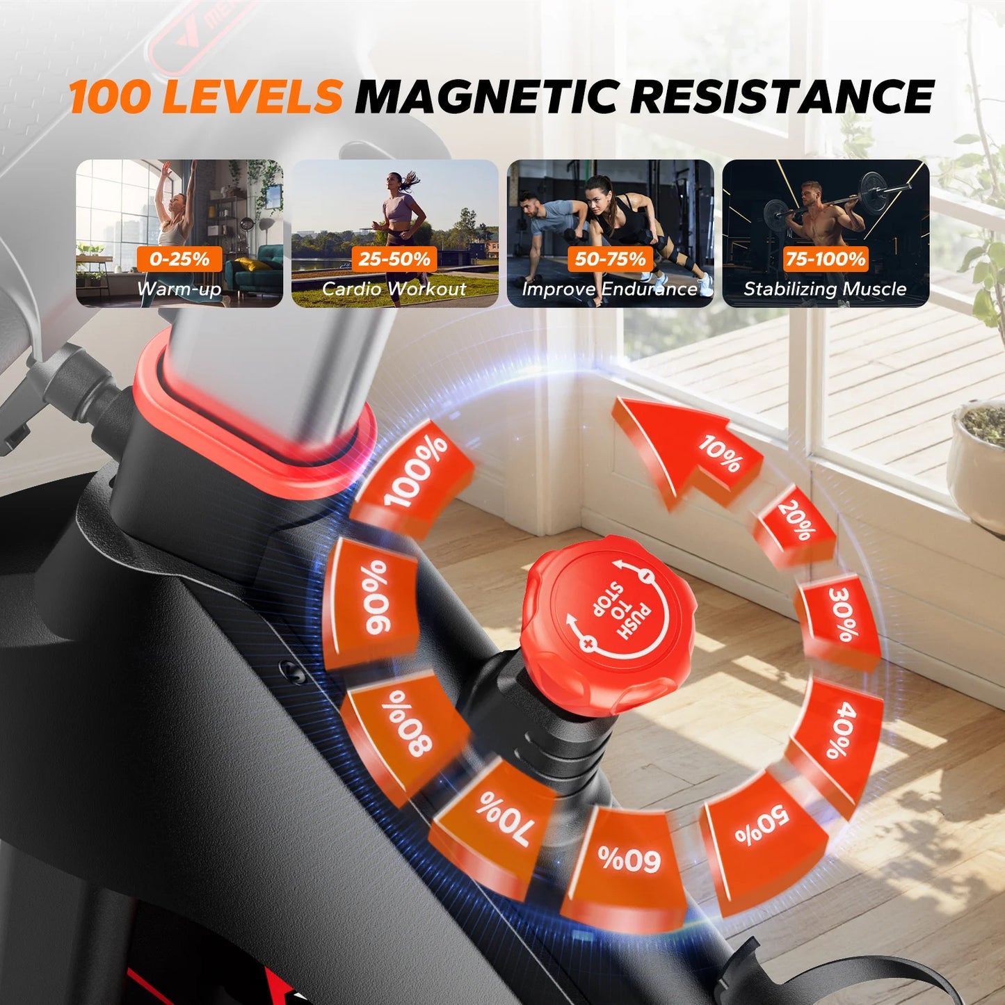 MERACH S38 Indoor Cycling Bike With Magnetic Resistance Bluetooth App
