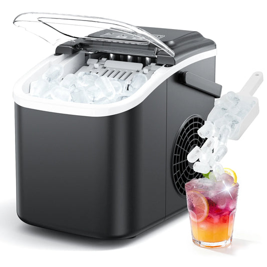 SHICUO Countertop Ice Maker With Handle 26 Pounds Per Day