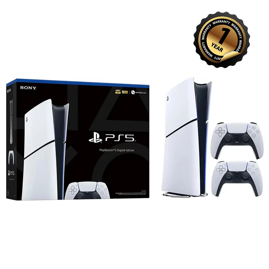 Sony PlayStation 5 Digital Edition 4K Gaming Console Dual Controller