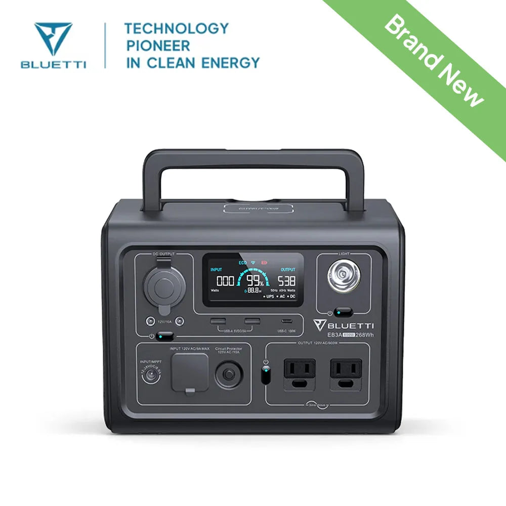 BLUETTI EB3A Portable Power Station 600W 268Wh Solar Generator