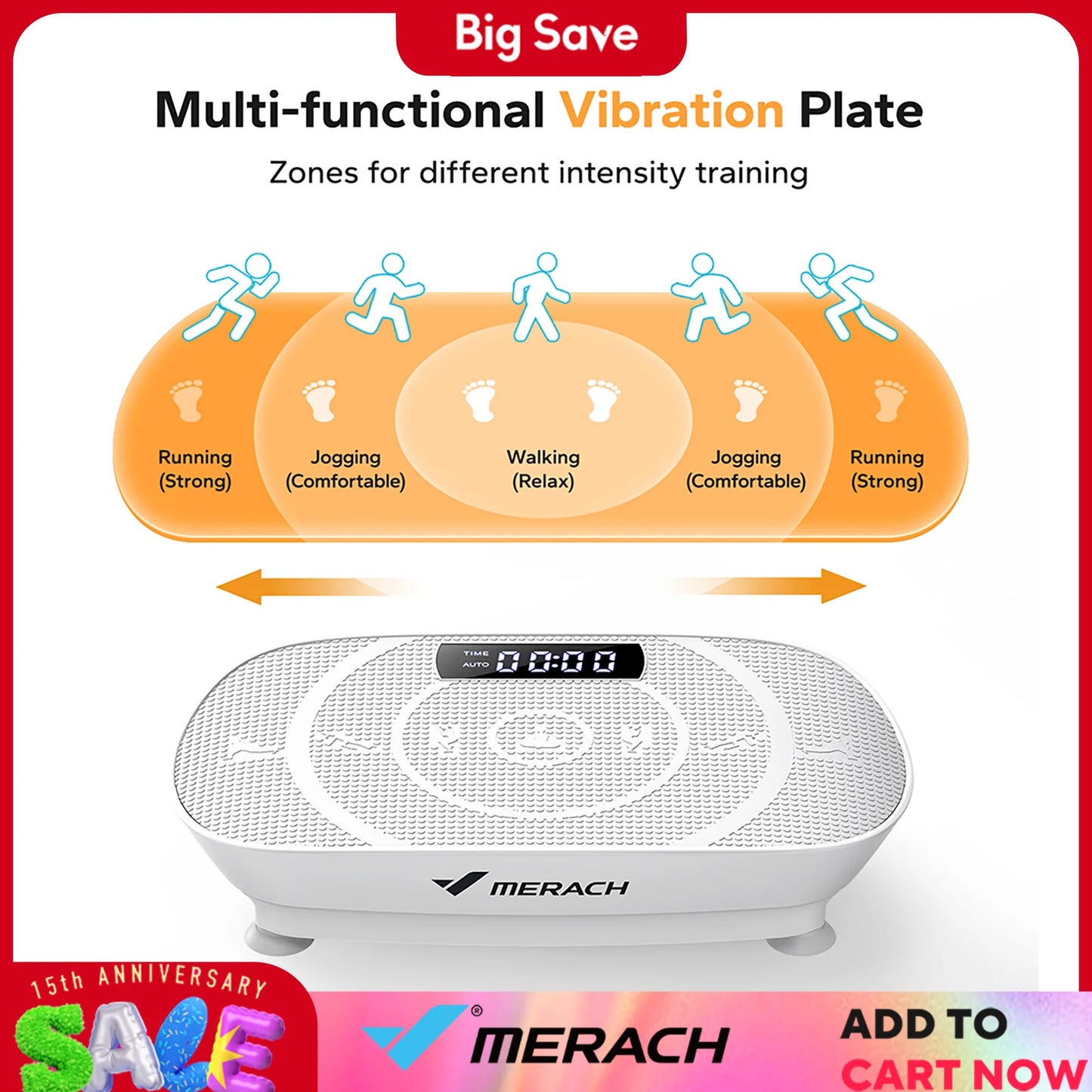 MERACH Vibration Plate Exercise Machine Whole Body Workout