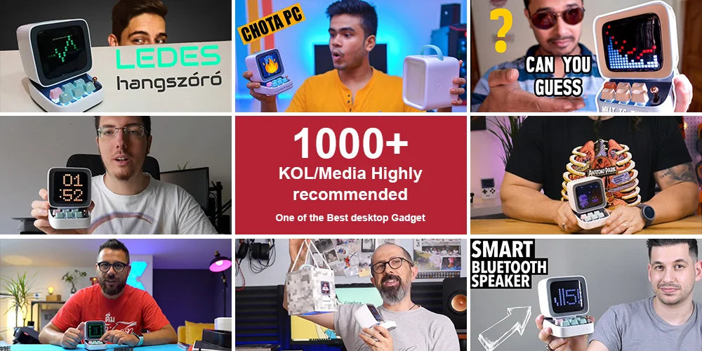 Divoom Ditoo-Pro Retro Pixel Art Bluetooth Speaker Alarm Clock