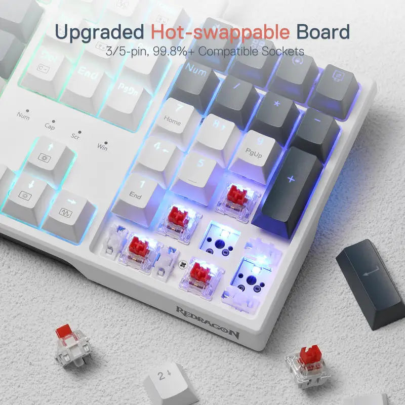Redragon K668 RGB Mechanical Gaming Keyboard With Hot-Swappable Socket Wired
