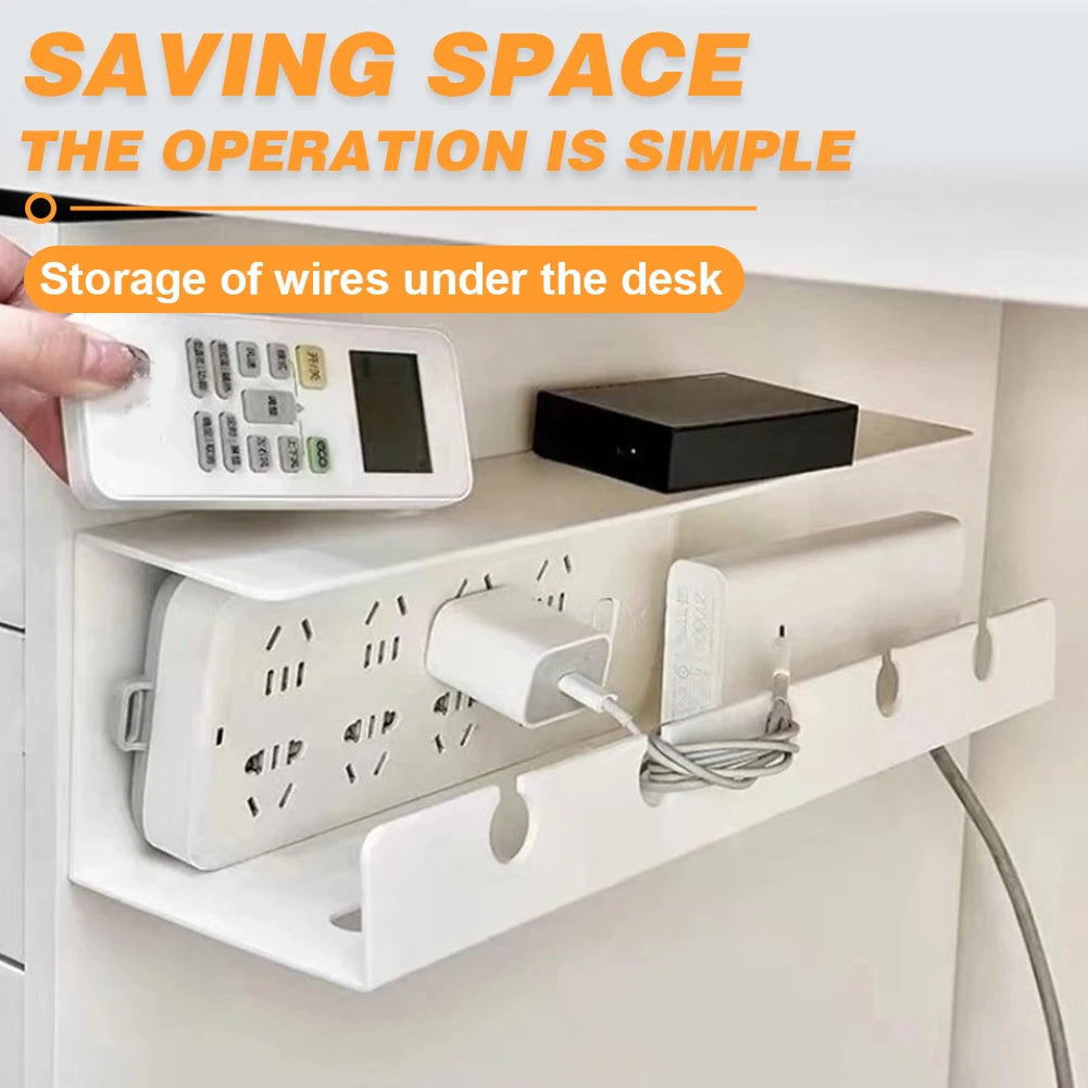 Under Desk Cable Management Tray Kit Self-Adhesive 2 Pack