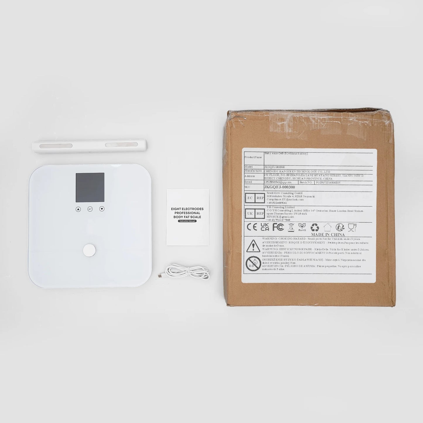 Intelligent 8 Electrode Body Fat Scale With App Connectivity 400lbs