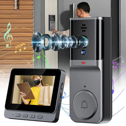 WiFi Wireless Intercom Doorbell With IPS Screen And Camera