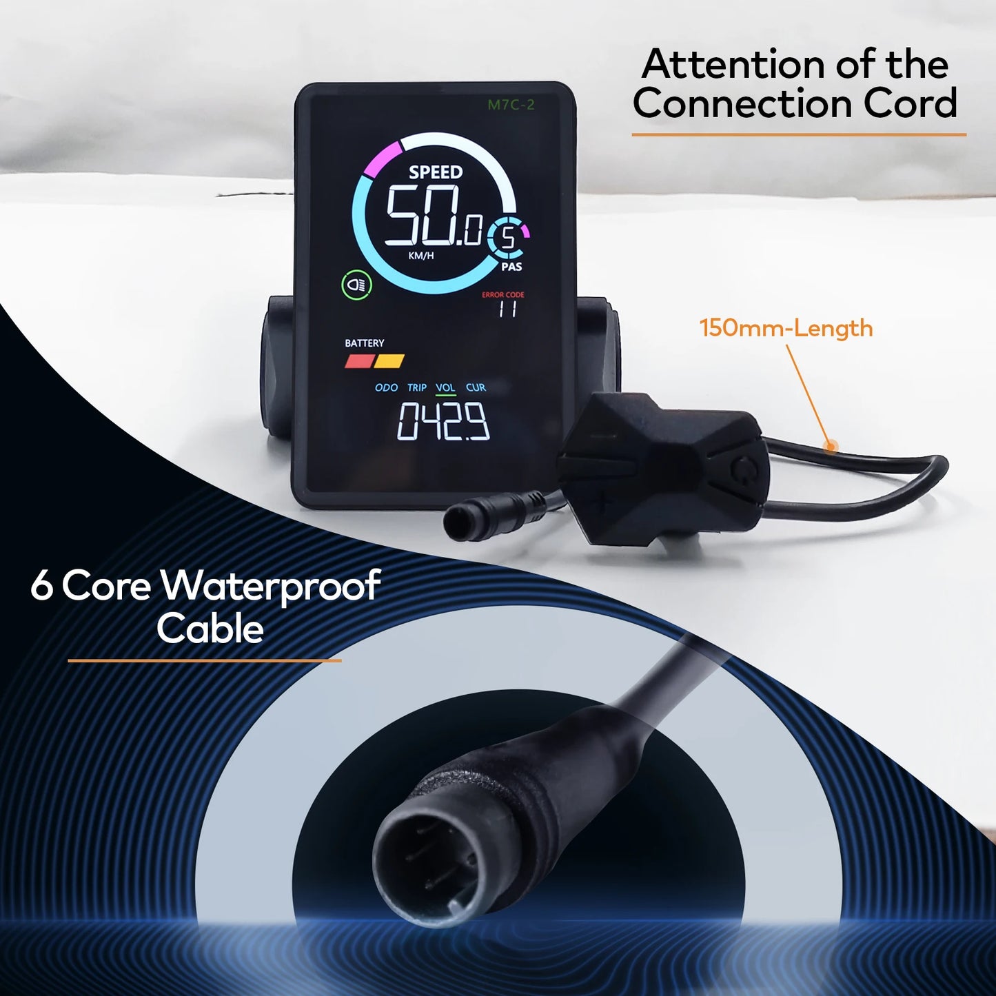 [Haytrix-US] EBike LCD Display Bicycle Speedometer Screen for Fatbike Scherm Scooter Accessories Bike Computer