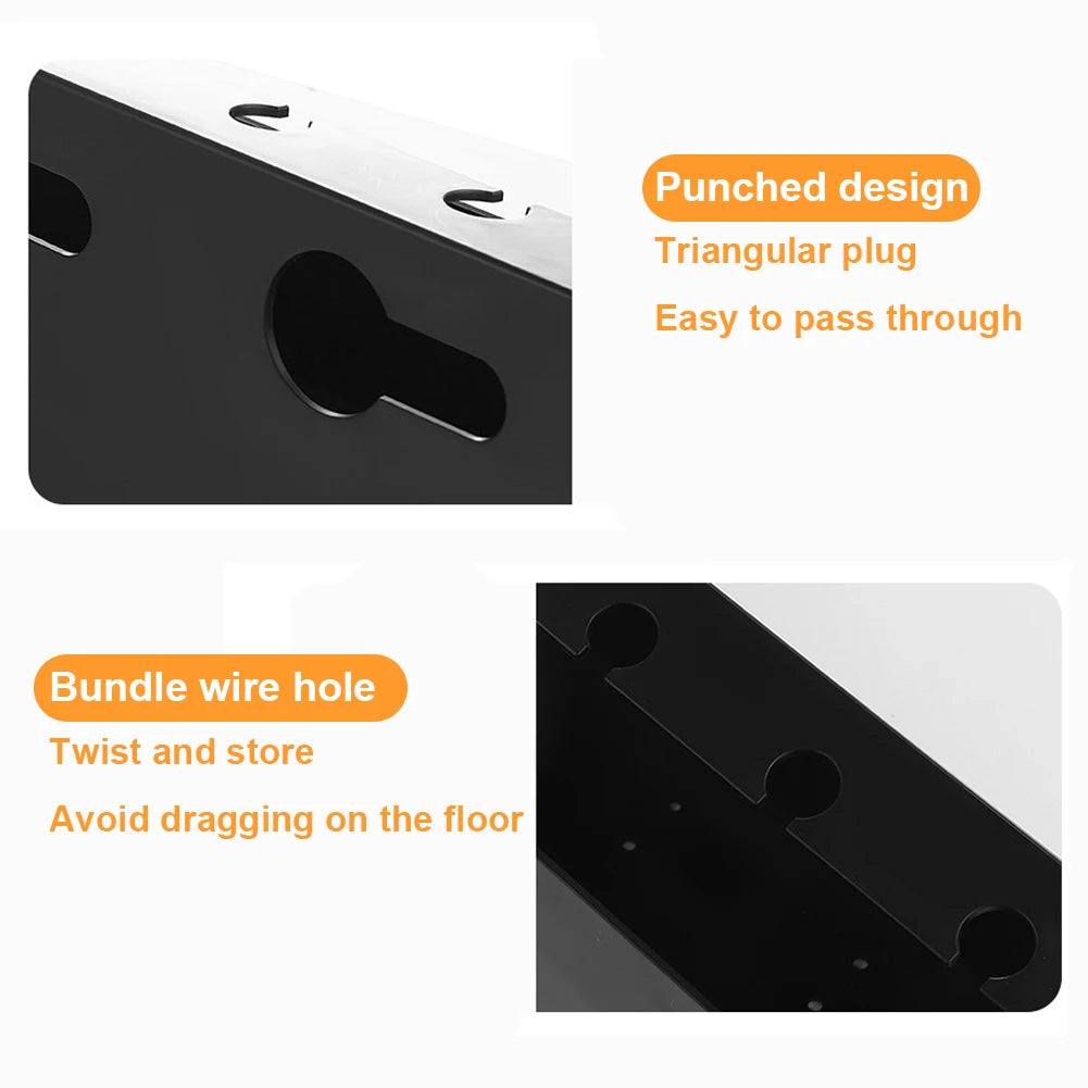 Under Desk Cable Management Tray Kit Self-Adhesive 2 Pack