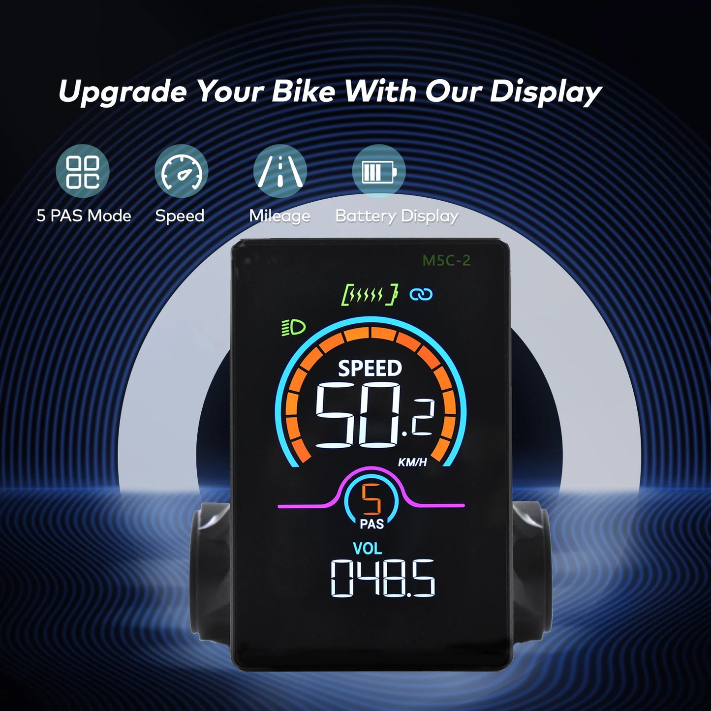 [Haytrix-US] Fatbike V20 Screen EBike LCD Display Bicycle Speedometer Cycling Computer for Bikes Accessories