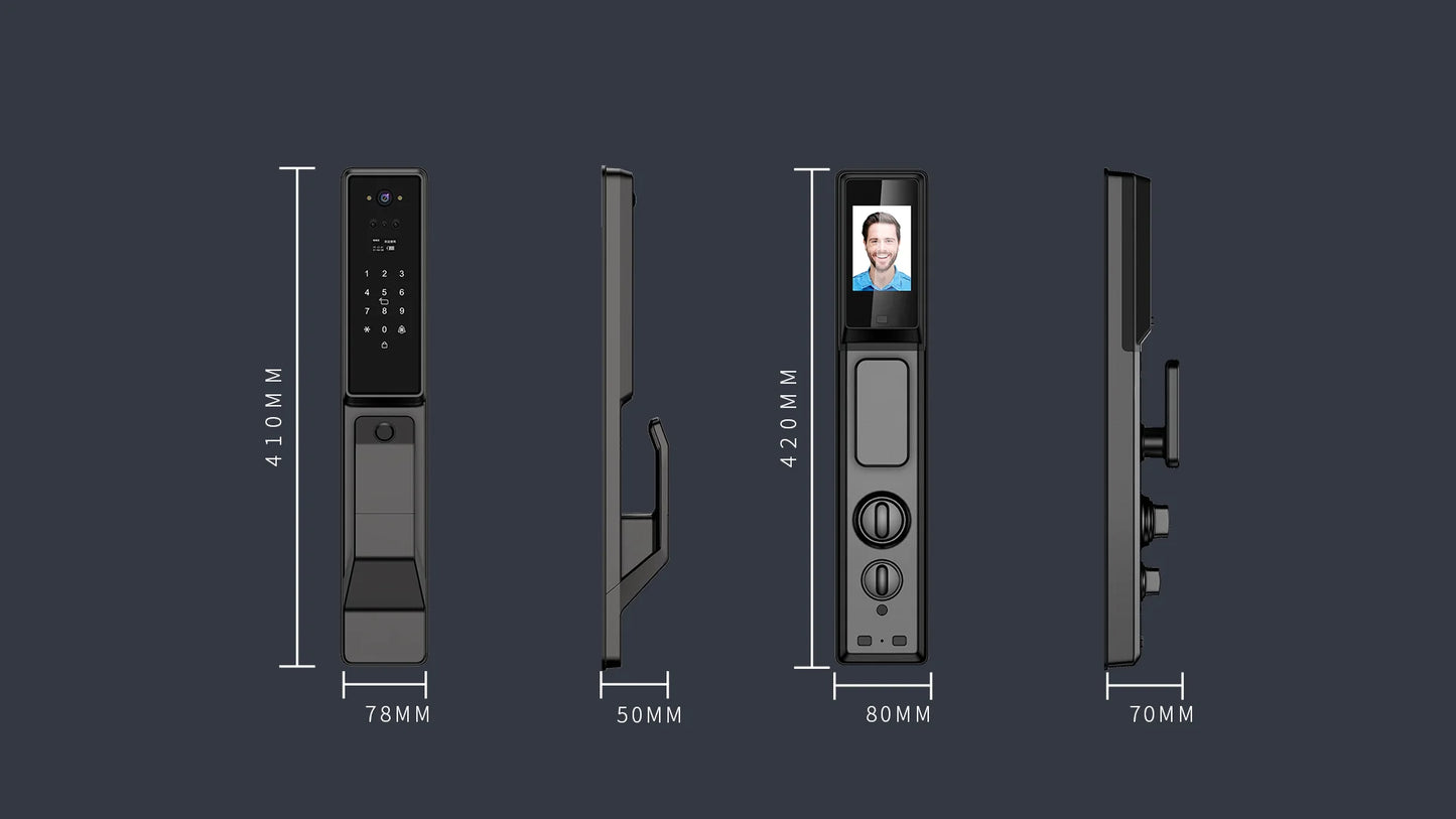 YKESDLC Waterproof Outdoor Smart Lock Fingerprint Alexa Camera WiFi