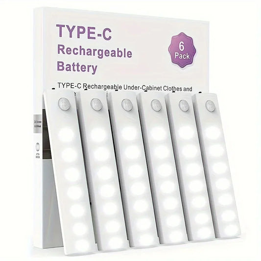 Under Cabinet Motion Sensor Lights USB C Rechargeable Stick On