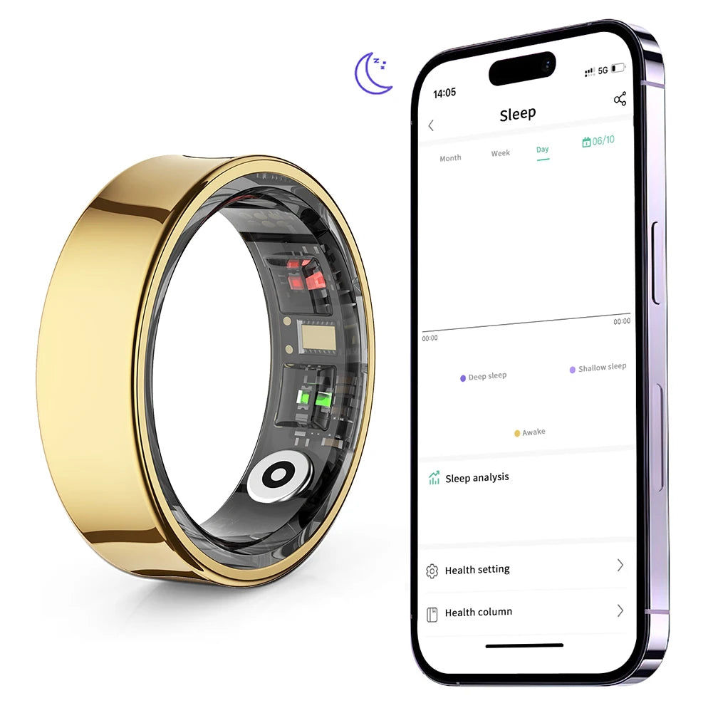 APWIKOGER R09 Smart Ring With Heart Rate Blood Oxygen Monitor