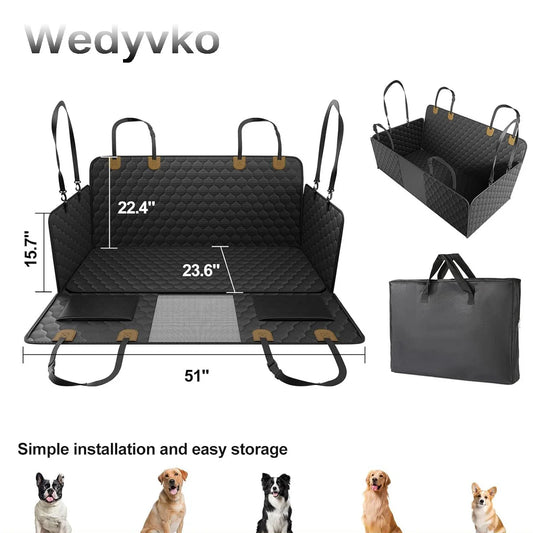 Wedyvko Back Seat Extender Hammock For Dogs With Hard Bottom