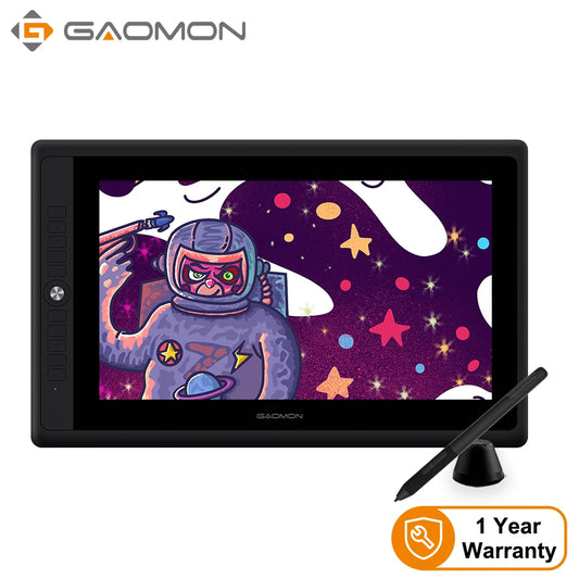 GAOMON PD156PRO Graphics Tablet Display for Drawing Battery Free Pen