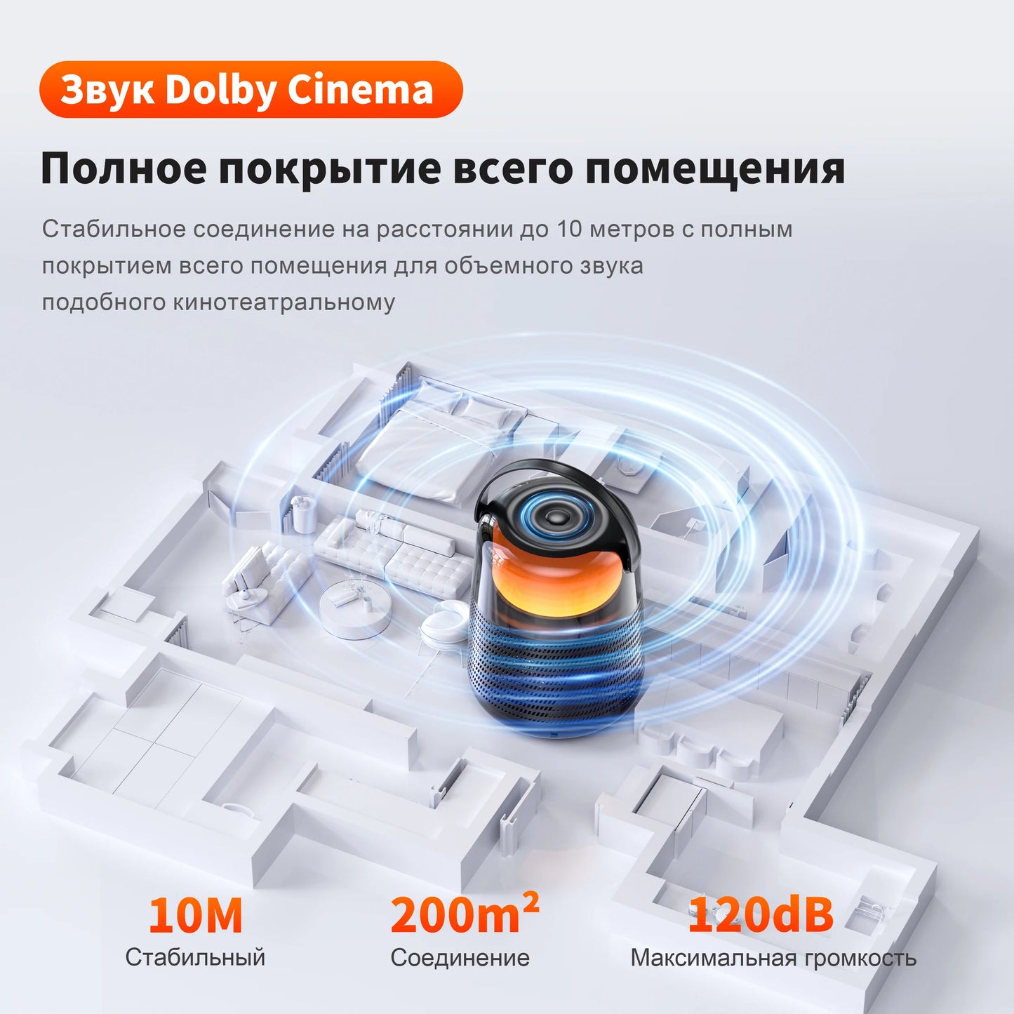 QERE HF55 Bluetooth Speaker Hi-Res 20W Portable IPX5 Waterproof