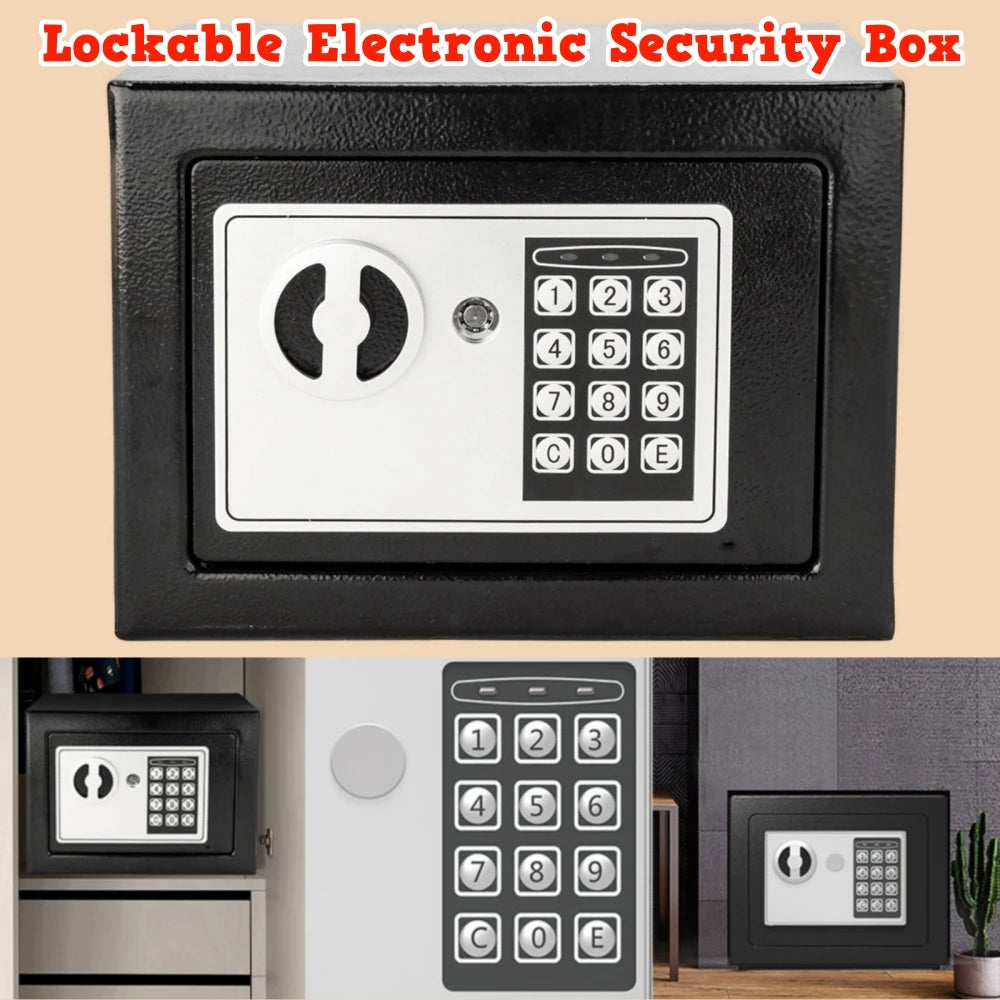 APWIKOGER Electronic Digital Keypad Safe Lock Box All Steel