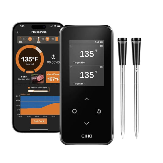 XMSJ Wireless Bluetooth Meat Thermometer With Dual Probes Remote