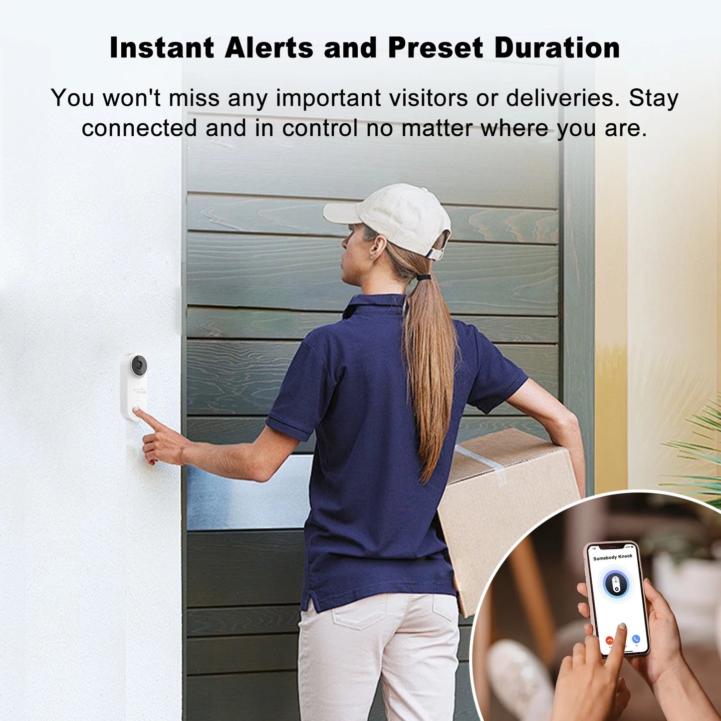 Closeli BR100PB2 Wireless Doorbell With 2MP Video Intercom And PIR