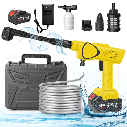 21V Portable Cordless Pressure Washer 970 PSI 6-in-1 Nozzle
