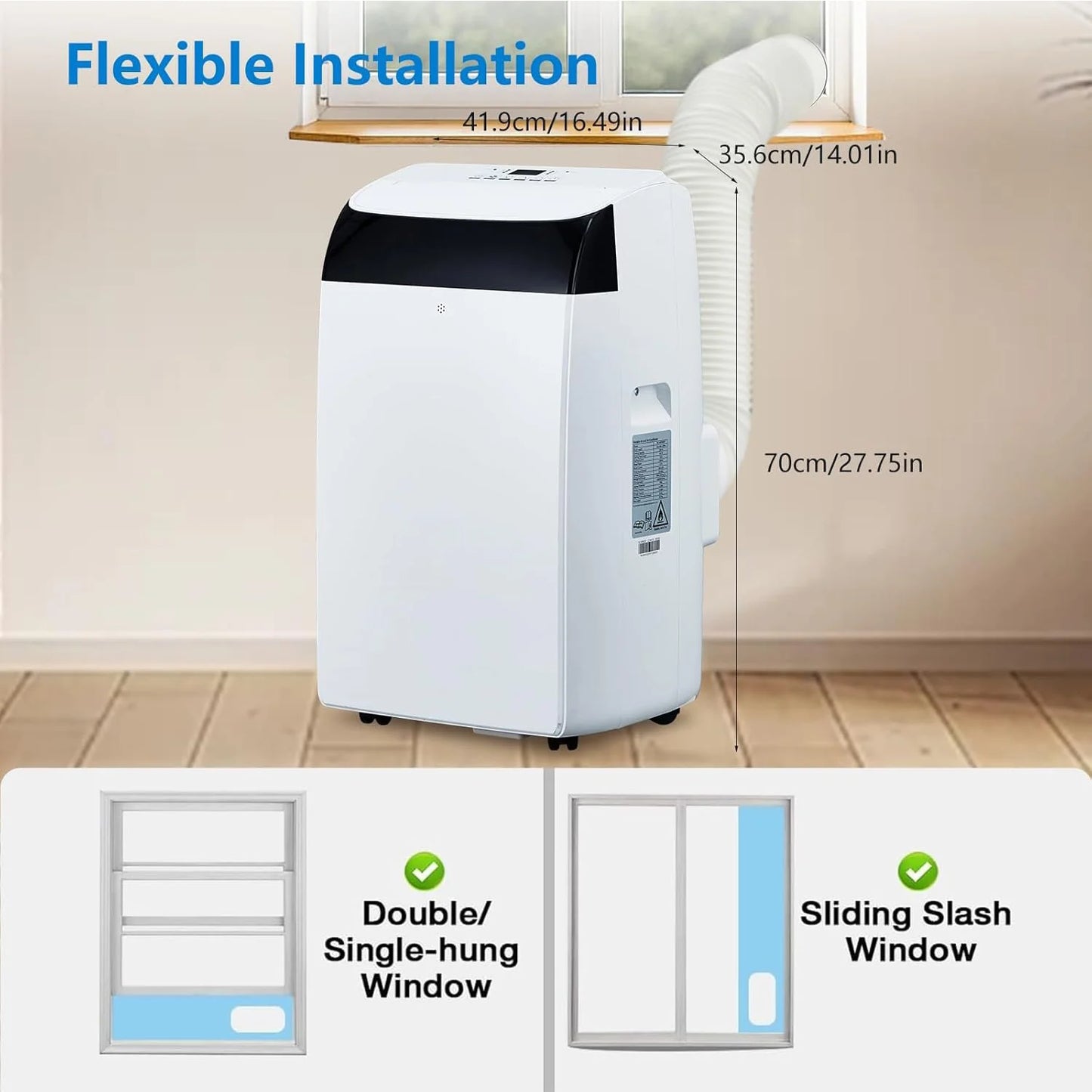 Adoolla 14000 BTU Portable 3-In-1 Air Conditioner With Remote