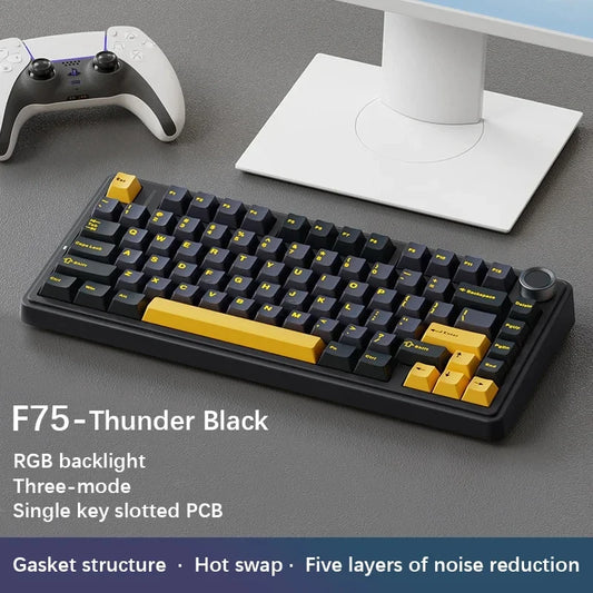 AULA F75 Wireless Bluetooth Wired Mechanical Keyboard RGB