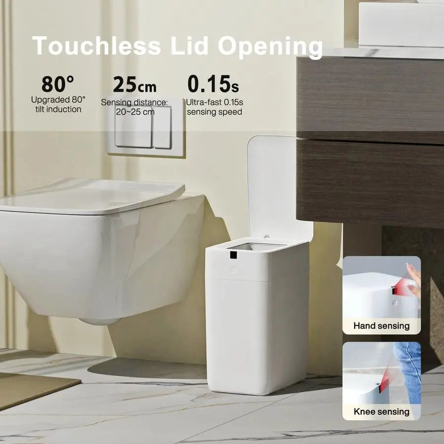 Automatic Touchless Trash Can With Self Sealing Lid Motion Sensor