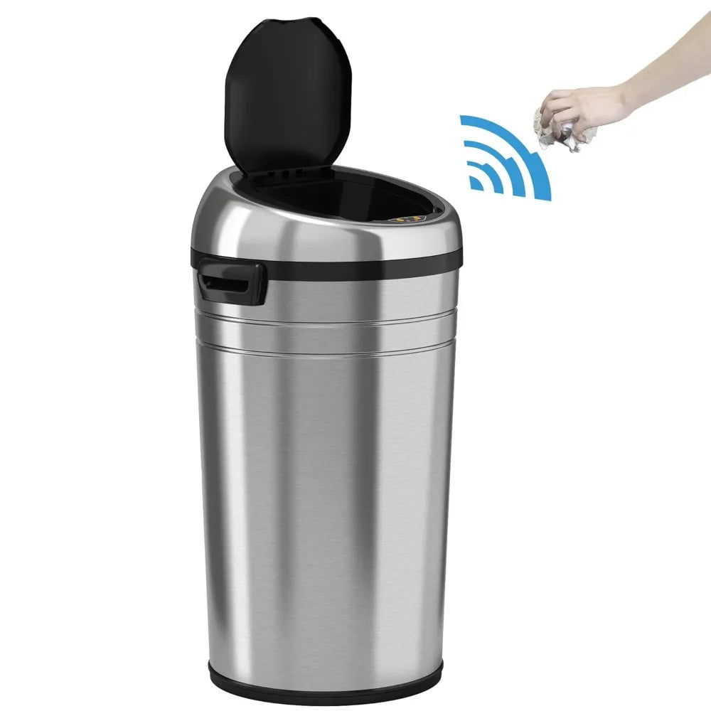 XMSJ Touchless Sensor Trash Can with Odor Control and Wheels