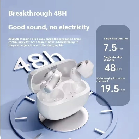 2024 New Earclip Wireless Bluetooth Earphone Surround Sound Noise Reduction Sports Game Earphone Touch Control with Microphone