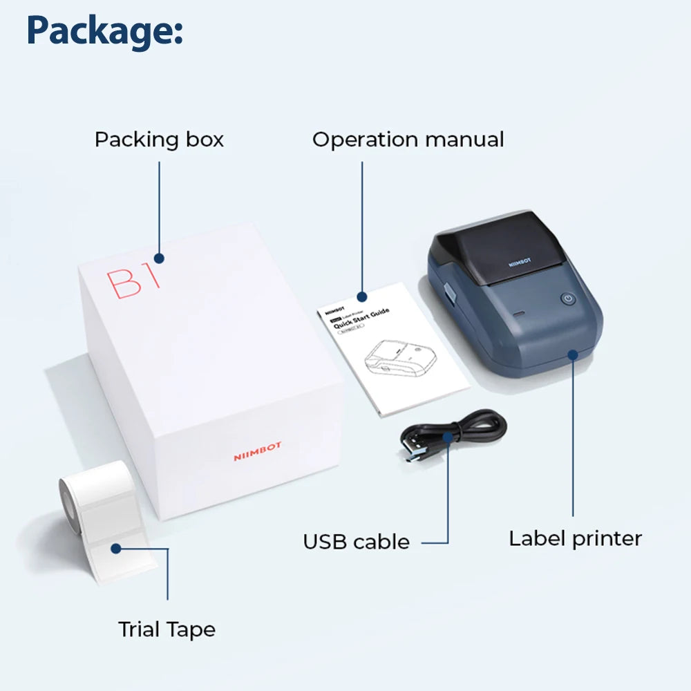 NiiMbot B1 Label Maker Bluetooth Thermal Printer