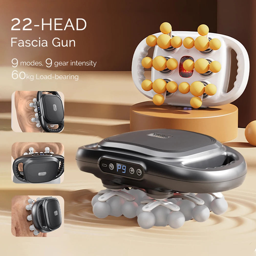 Foreverlily 22 Head Fascia Gun High Frequency Massage