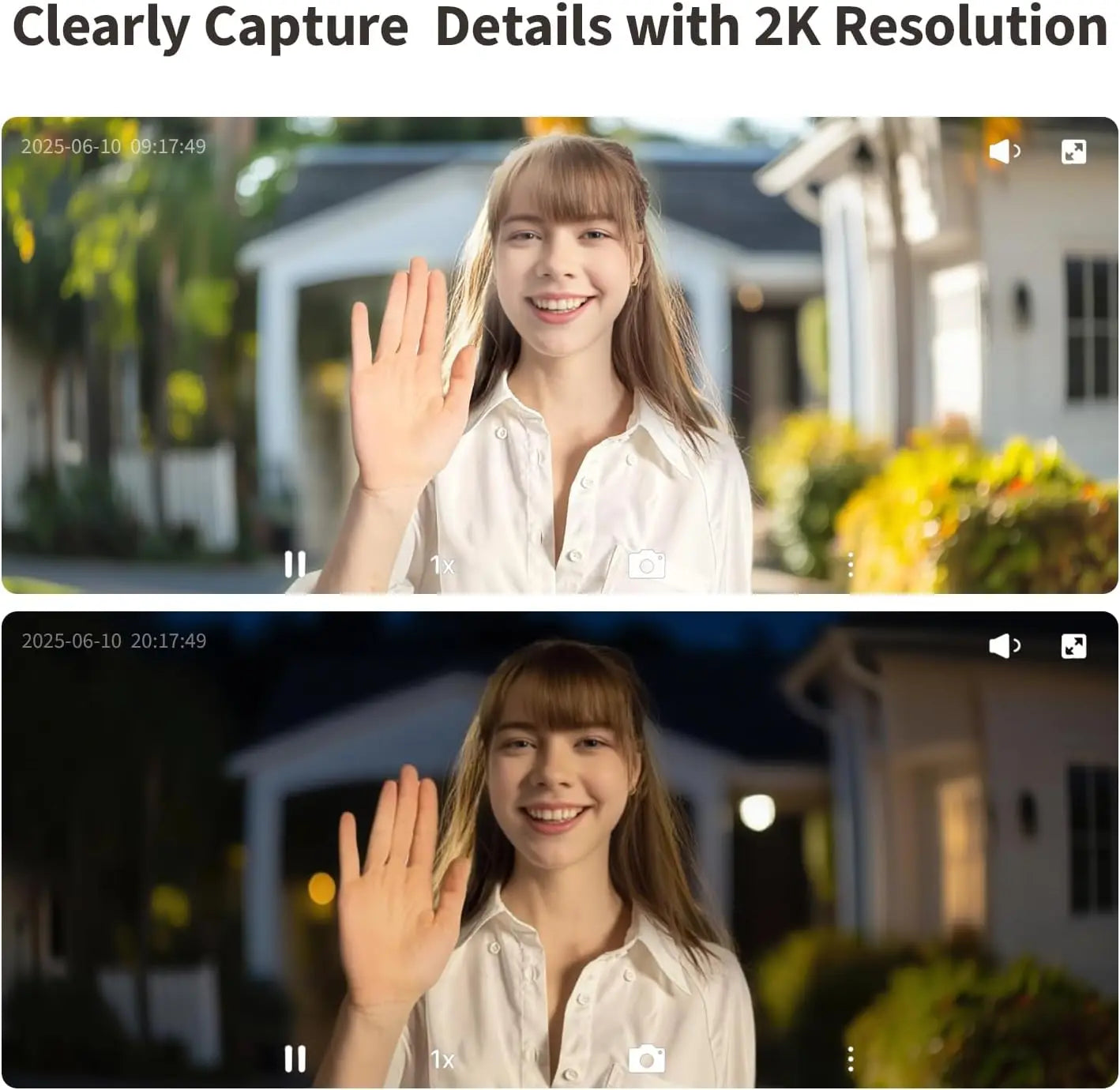 Smart Doorbell Camera With 2K Video HomeKit Alexa Google Support