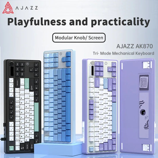 Ajazz Ak870 RGB Gaming Mechanical Keyboard Hot Swap 2.4G