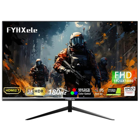 FYHXele 180Hz Gaming Monitor HDR10 G Sync 1ms Eye Care
