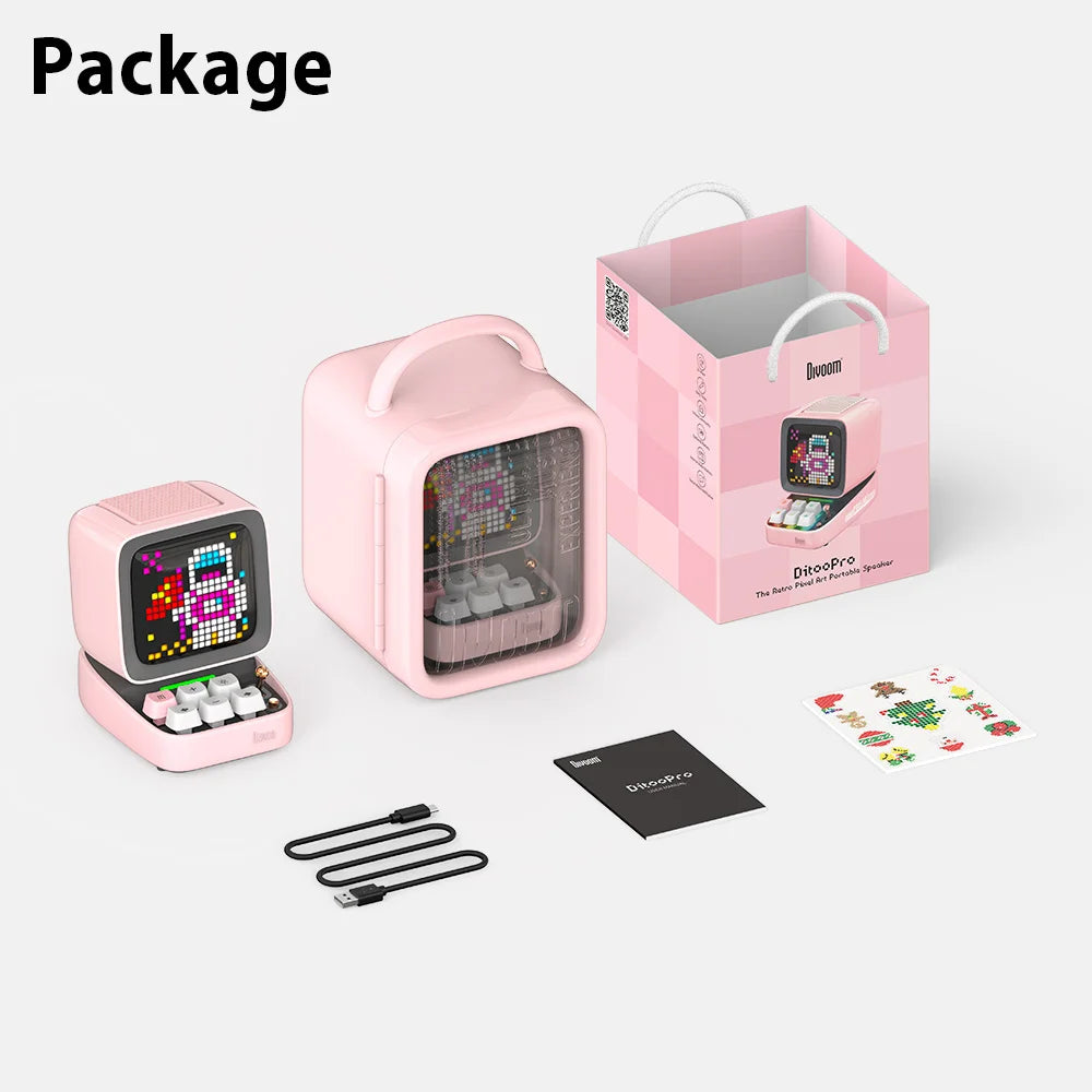 Divoom Ditoo-Pro Retro Pixel Art Bluetooth Speaker Alarm Clock
