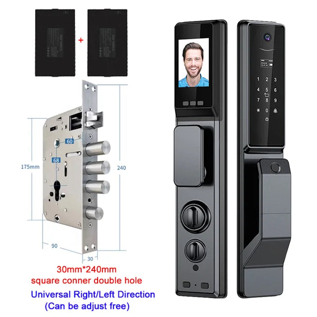 YKESDLC Waterproof Outdoor Smart Lock Fingerprint Alexa Camera WiFi