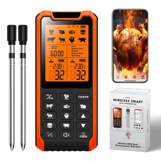 XMSJ Smart Bluetooth Meat Thermometer With Dual Probes Wireless