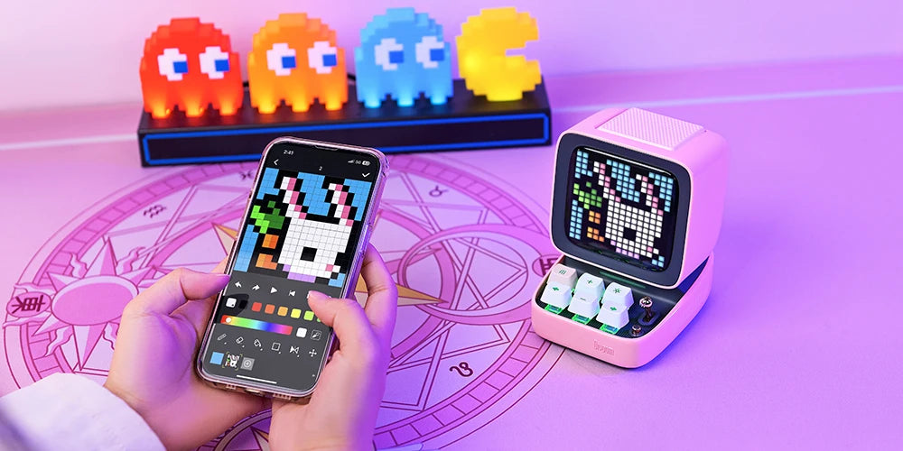 Divoom Ditoo-Pro Retro Pixel Art Bluetooth Speaker Alarm Clock