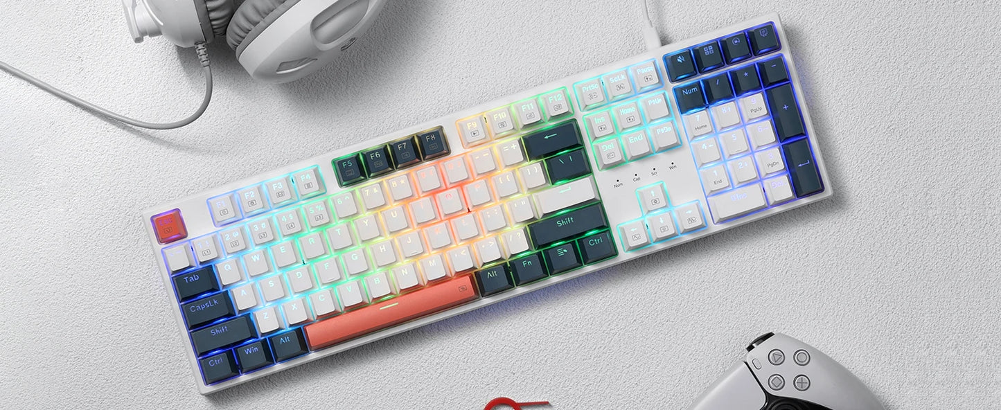 Redragon K668 RGB Mechanical Gaming Keyboard With Hot-Swappable Socket Wired