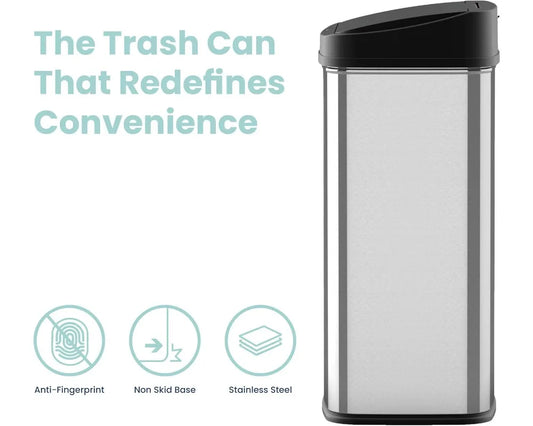 Automatic Touchless Infrared Motion Sensor Stainless Steel Trash Can