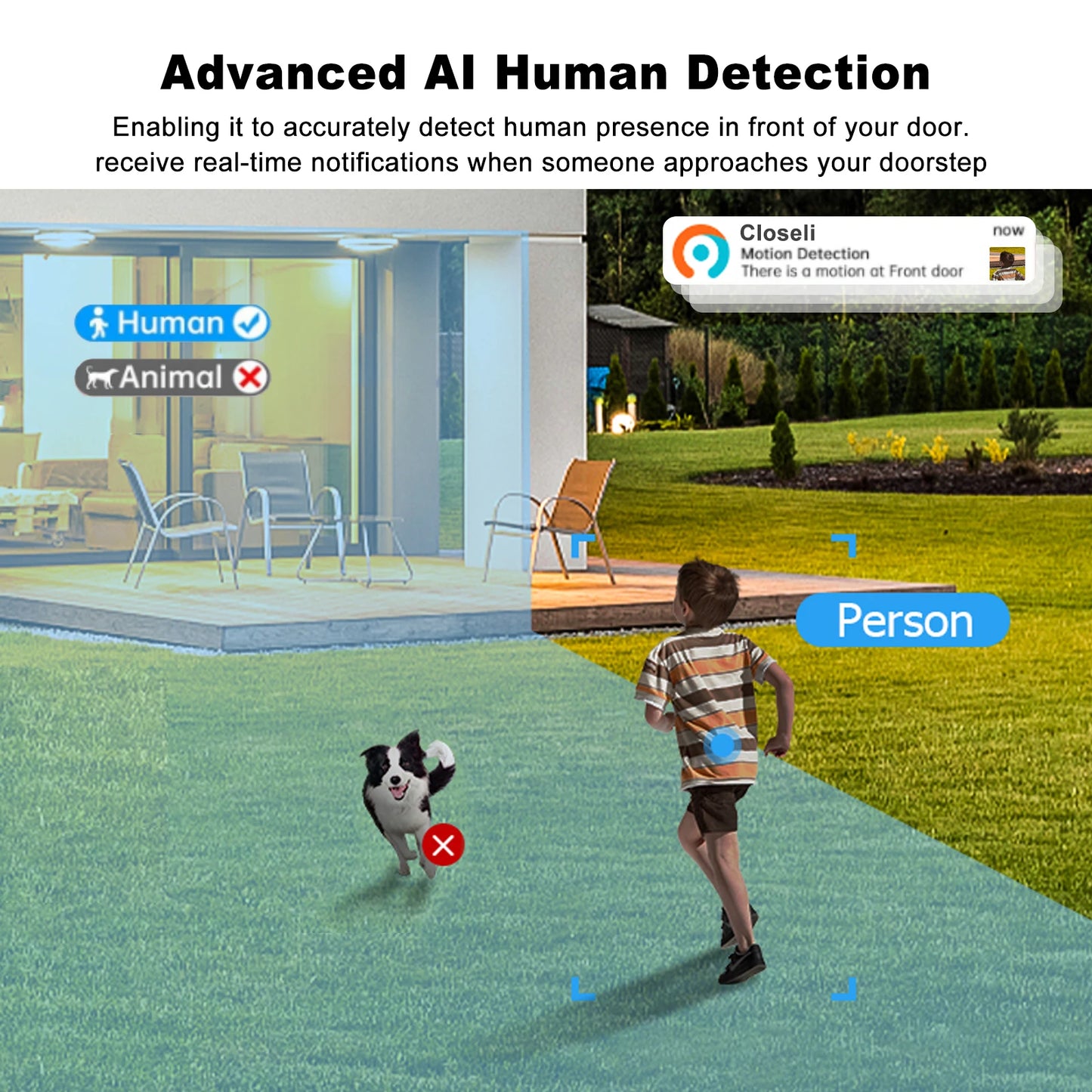 Closeli BR100PB2 Wireless Doorbell With 2MP Video Intercom And PIR