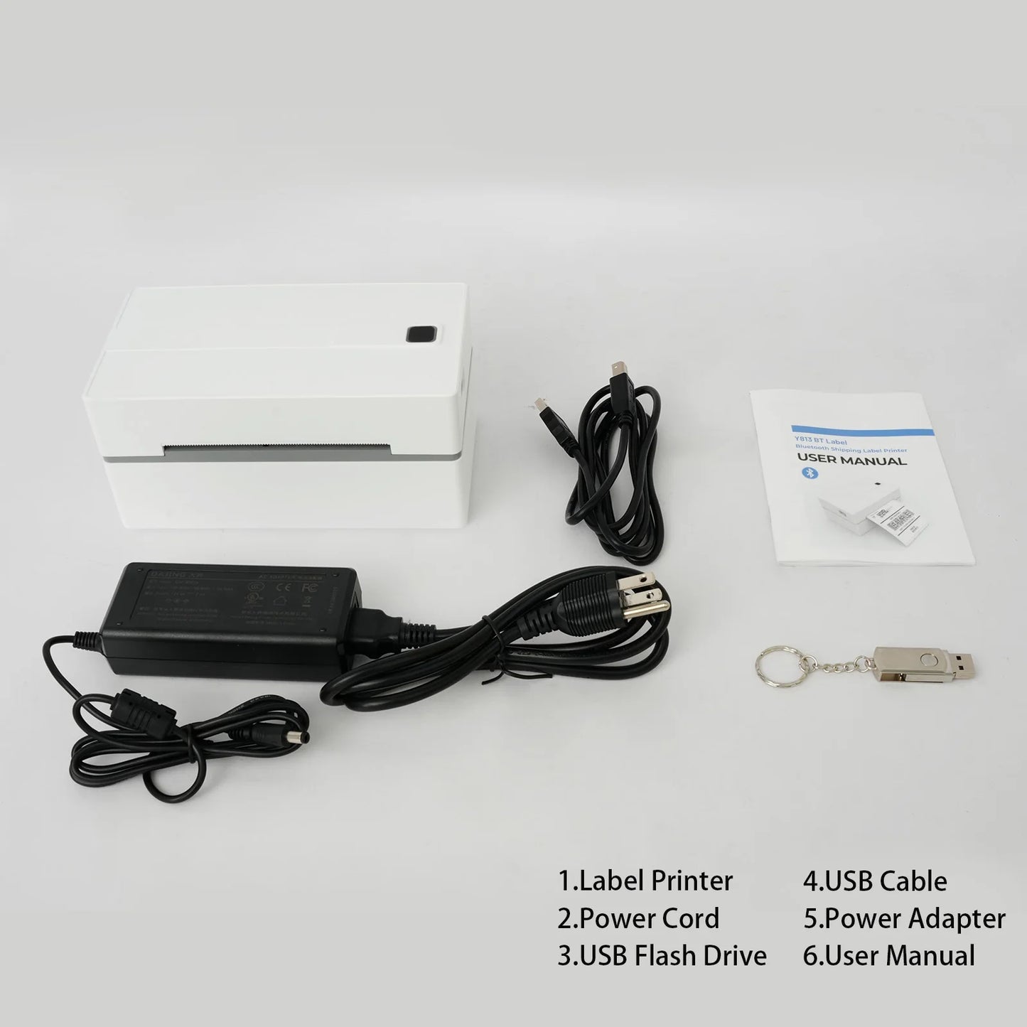 TakeYou Thermal Label Printer Portable No Ink 203DPI USB Bluetooth