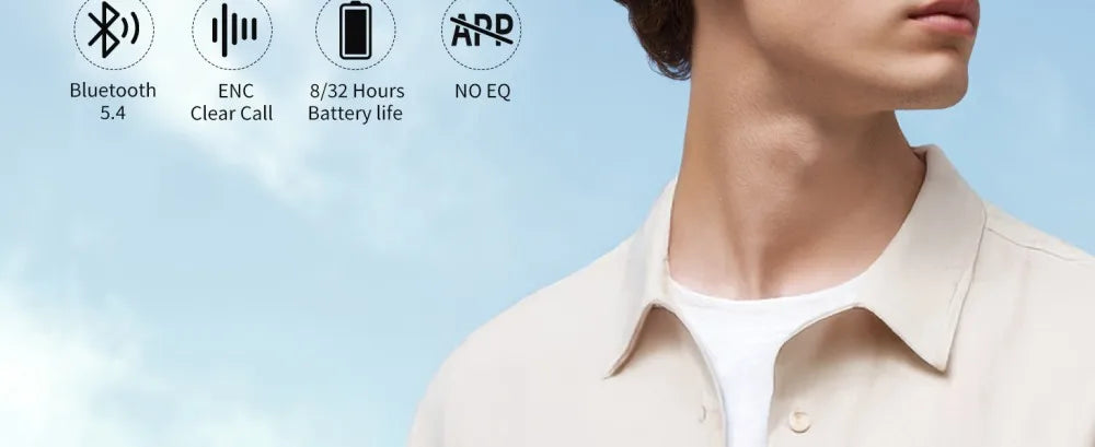 WEGEAR Wireless Earbuds In Ear Bluetooth 5.4 40H Playtime