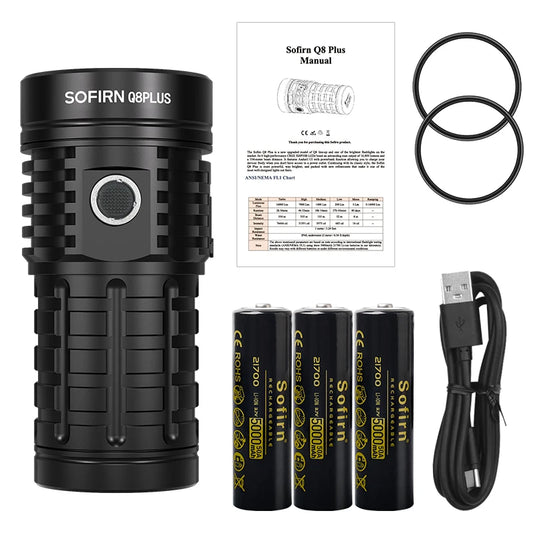 Sofirn Q8 Plus 16000lm USB C Rechargeable LED Flashlight