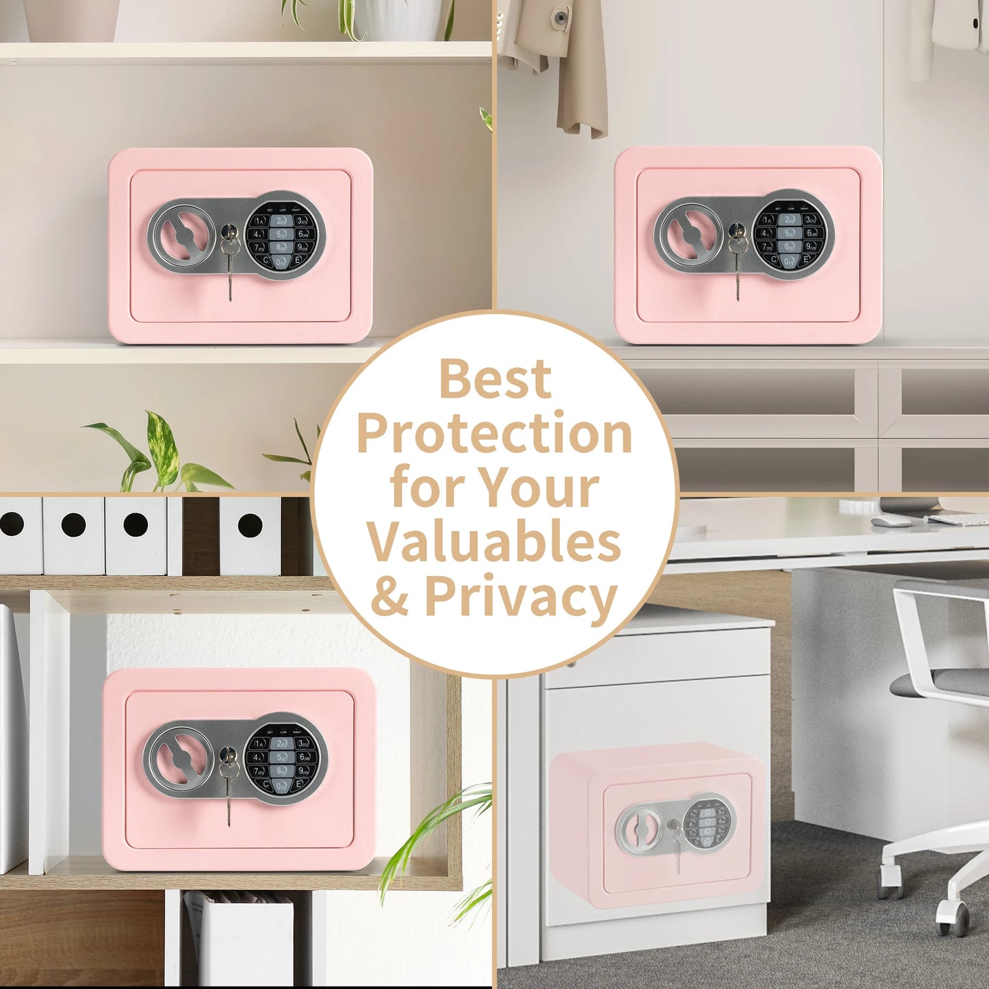 Deli Fireproof Digital Safe Box For Home With Electronic Lock