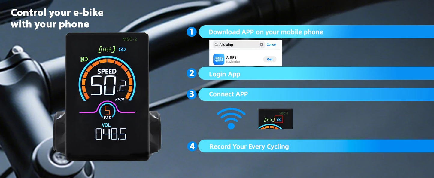 [Haytrix-US] Fatbike V20 Screen EBike LCD Display Bicycle Speedometer Cycling Computer for Bikes Accessories