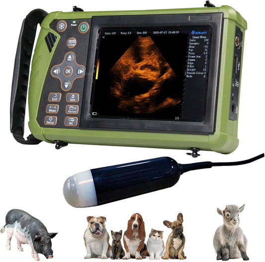 DAWEI Portable Veterinary Ultrasound Scanner 3.5MHz Convex Probe For Pregnancy