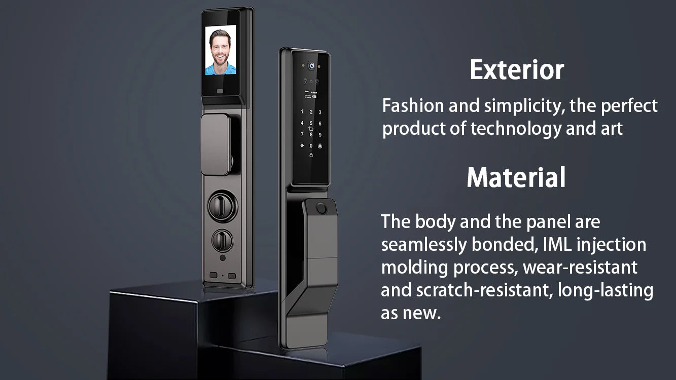 YKESDLC Waterproof Outdoor Smart Lock Fingerprint Alexa Camera WiFi