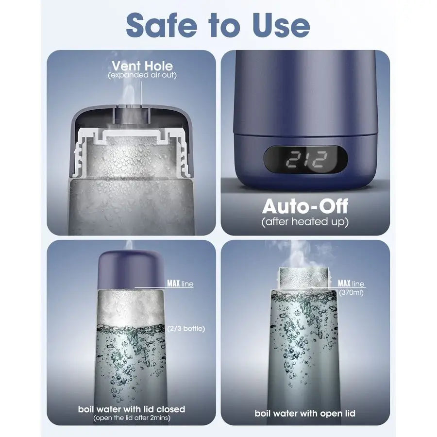 XMSJ Dual Voltage Portable Electric Kettle 110-240V For Tea