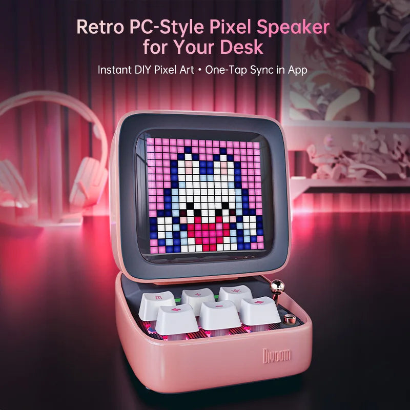 Divoom Ditoo-Pro Retro Pixel Art Bluetooth Speaker Alarm Clock